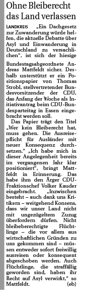 2016 12 04 Hamme Report Mattfeldt Bleiberecht