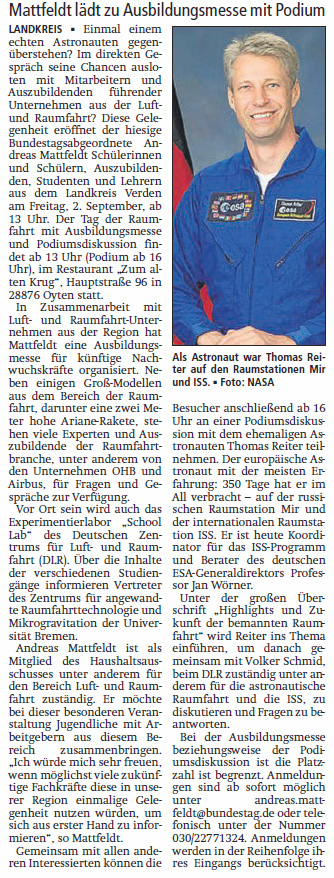 PM zu Veranstaltung mit T. Reiter