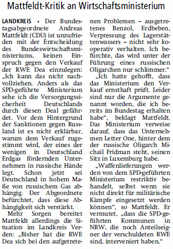 V A Z 14 08 26 Verkauf RWE Dea